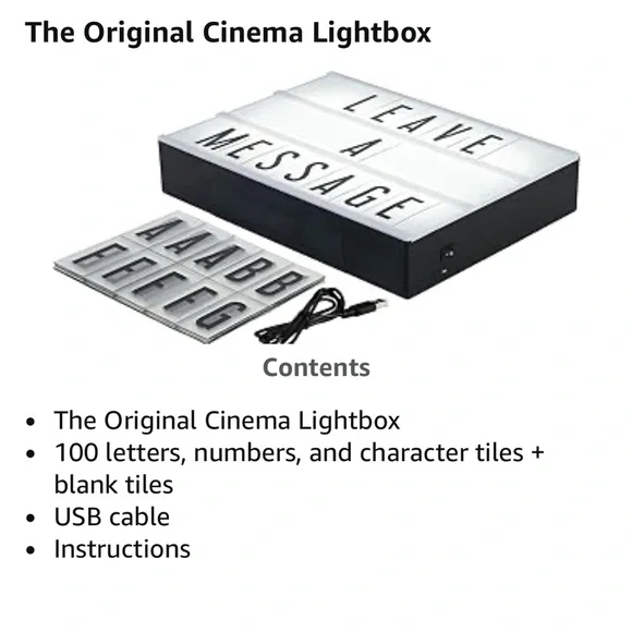 Light Up Message Board with Letters - Picture 4 of 16